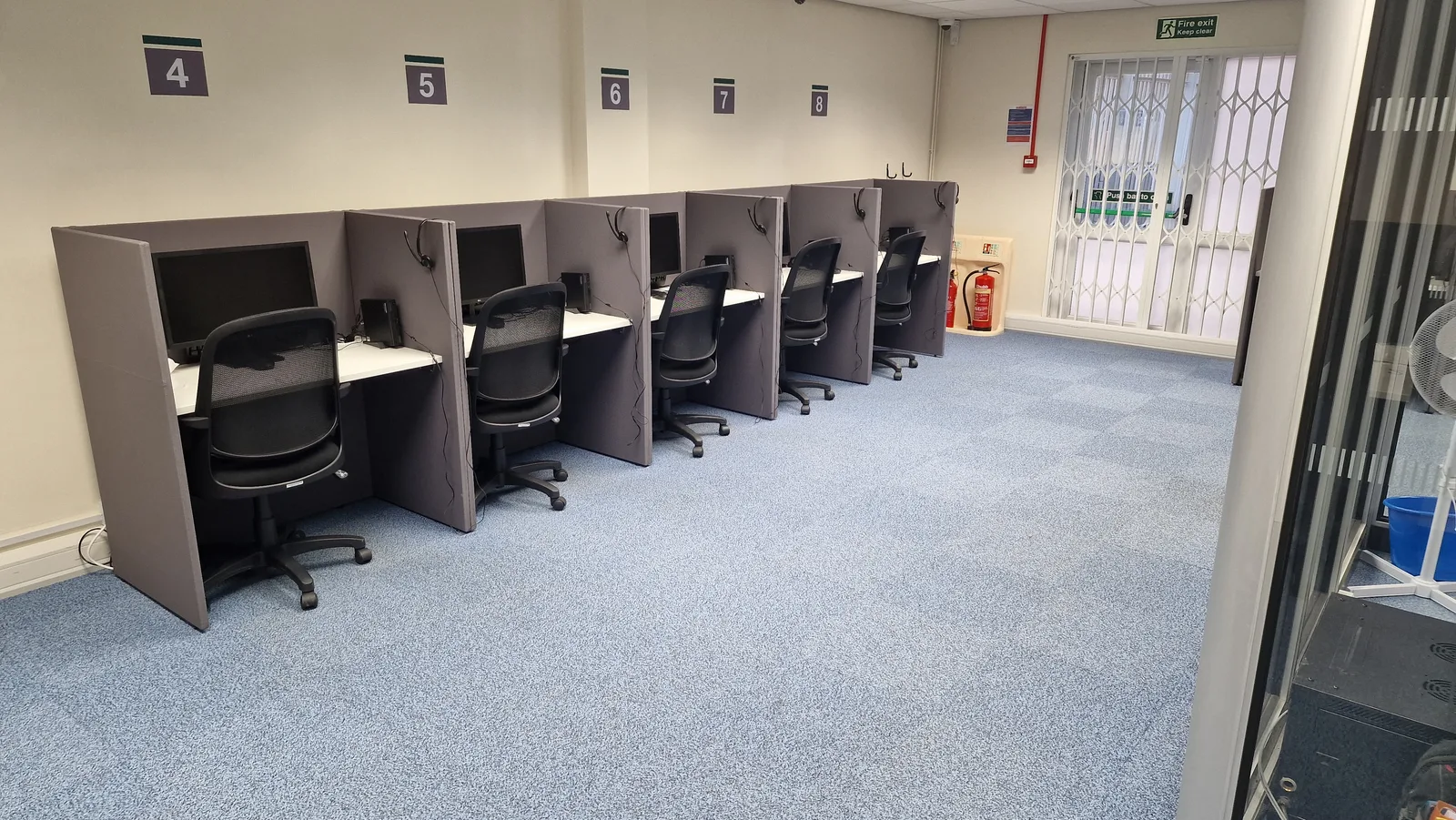 Office carpet cleaning at a Grimsby call centre — low-moisture method, dry by morning