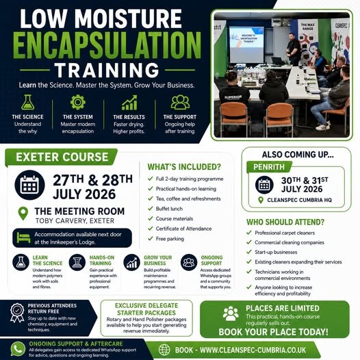 Low Moisture Encapsulation Training — July 2026 Dates